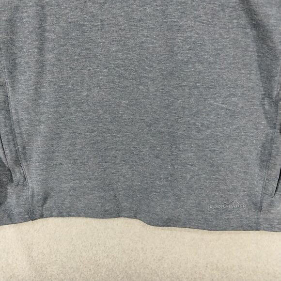 Eddie Bauer Mens Size XL Mixed Media Pullover Sweatshirt Blue Gray 1/4 Zip - Picture 3 of 11